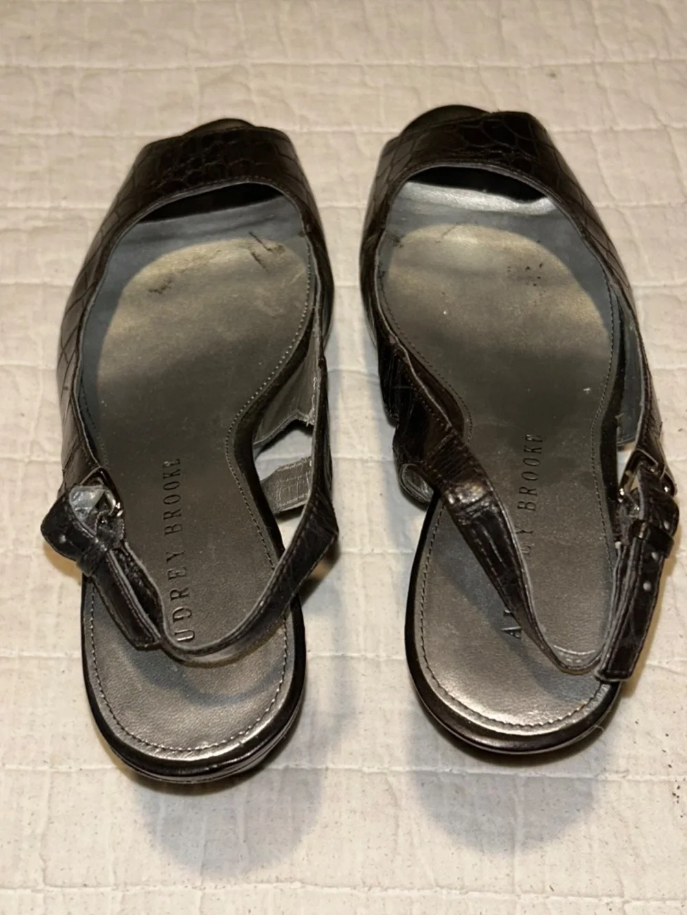 Audrey Brook Black Wedges